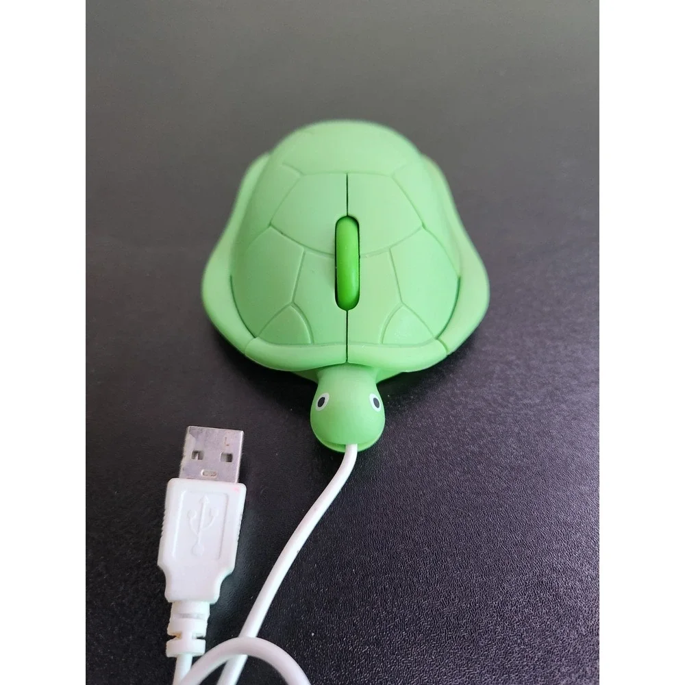 Cute Turtle Shape USB Wired Corded Mouse,1200DPI 3 Buttons USB Plug N Play Wi...